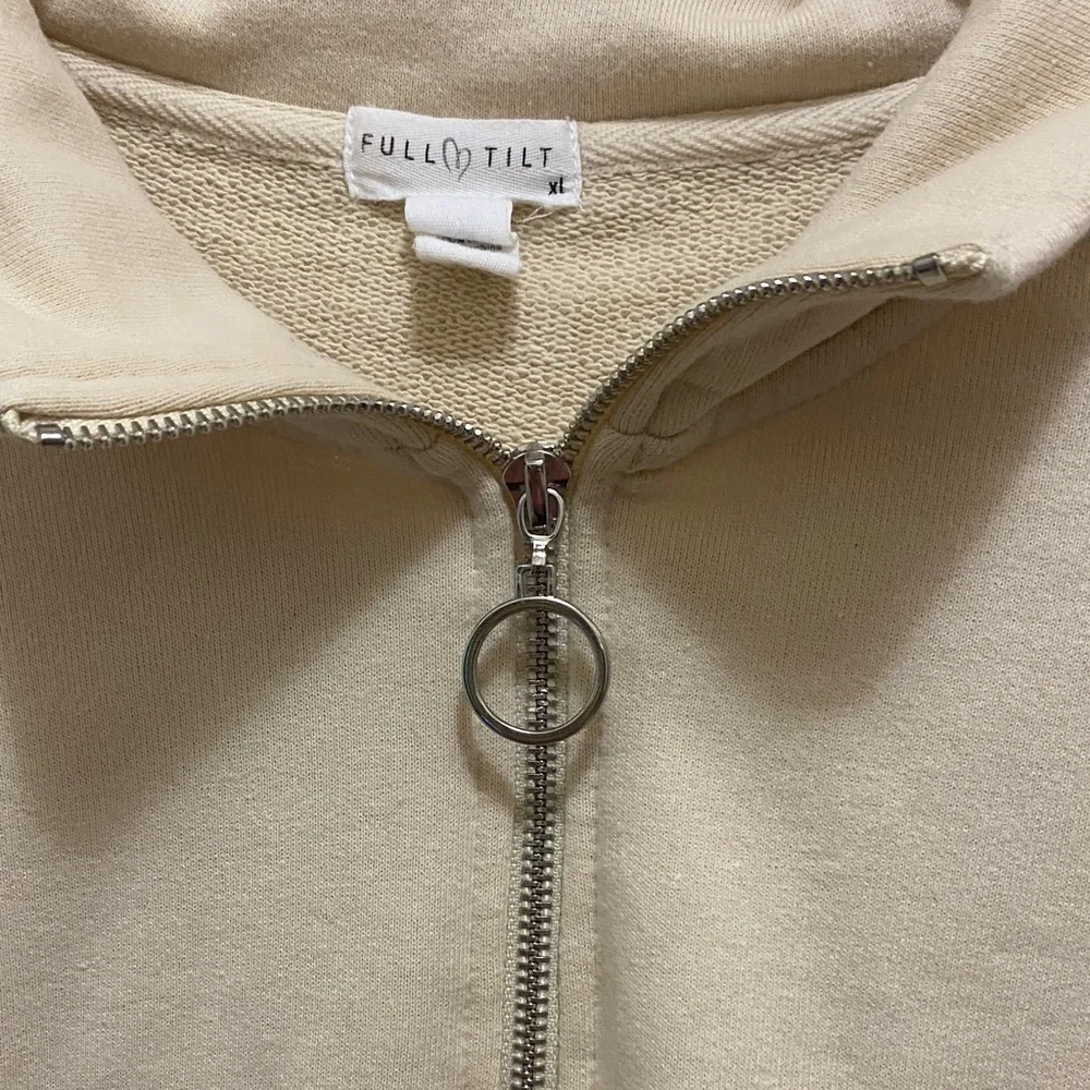 Pale Beige Quarter-Zip Sweater - Picture 4 of 7